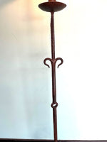 Mid century floor lamp Spanish wrought iron with bespoke linen shade - Mid Century Lighting
