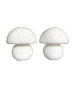 Mid Century mushroom lamps by Venini in white swirl Murano glass - Mid Century Lighting