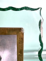 A 1930s glass and brass picture frame attributed to Pietro Chiesa for Fontana Arte