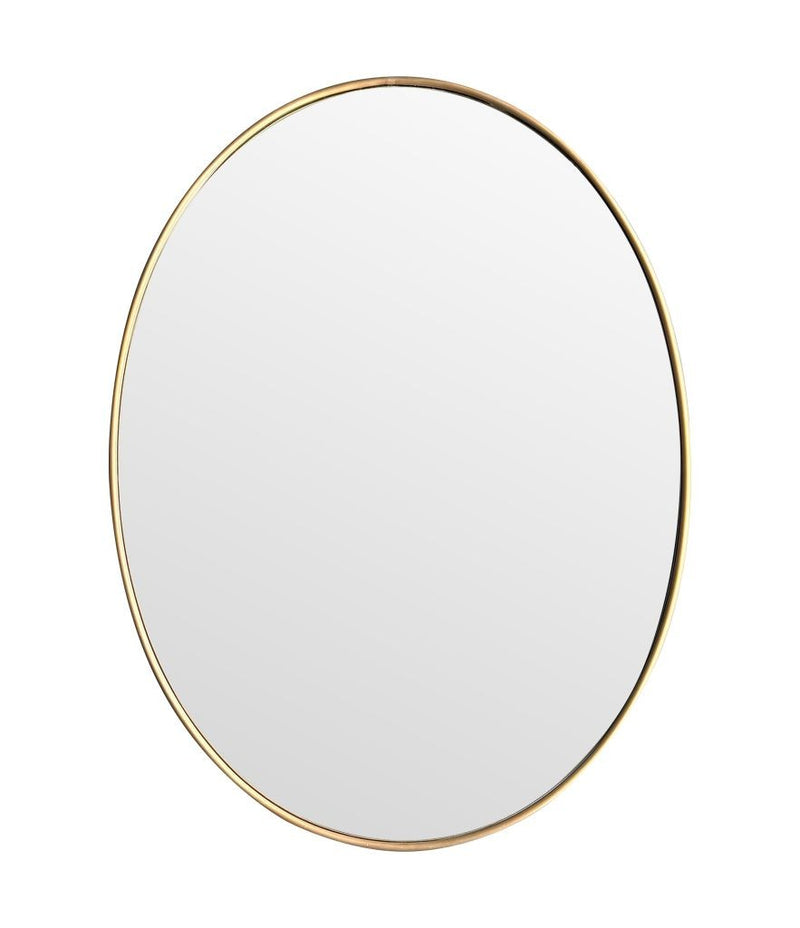 A large orignal Italian 1960s oval brass framed mirror