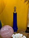 A pair of 1960s cobalt blue opaline Murnao glass lamps by Gino Cenedese