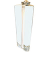 A pair of 1960s Orrefors heavy glass lamps with white glass core and nickel fittings