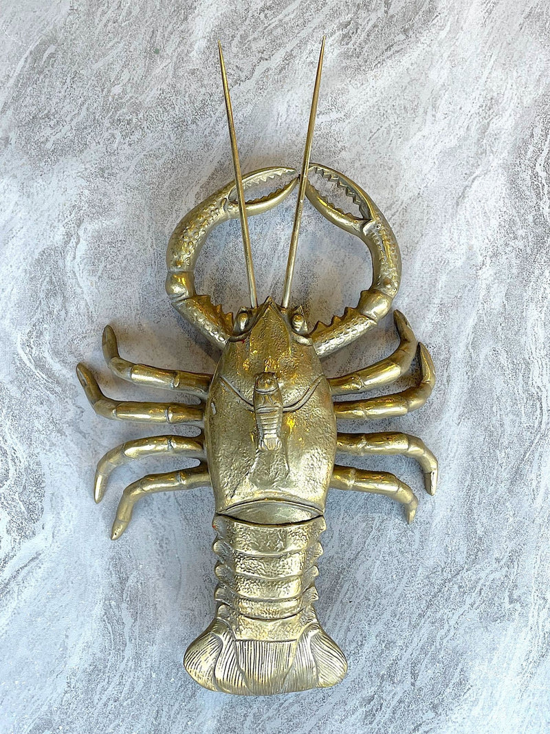 Mid Century Brass Lobster sculpture - Ed Butcher Antiques Shop London