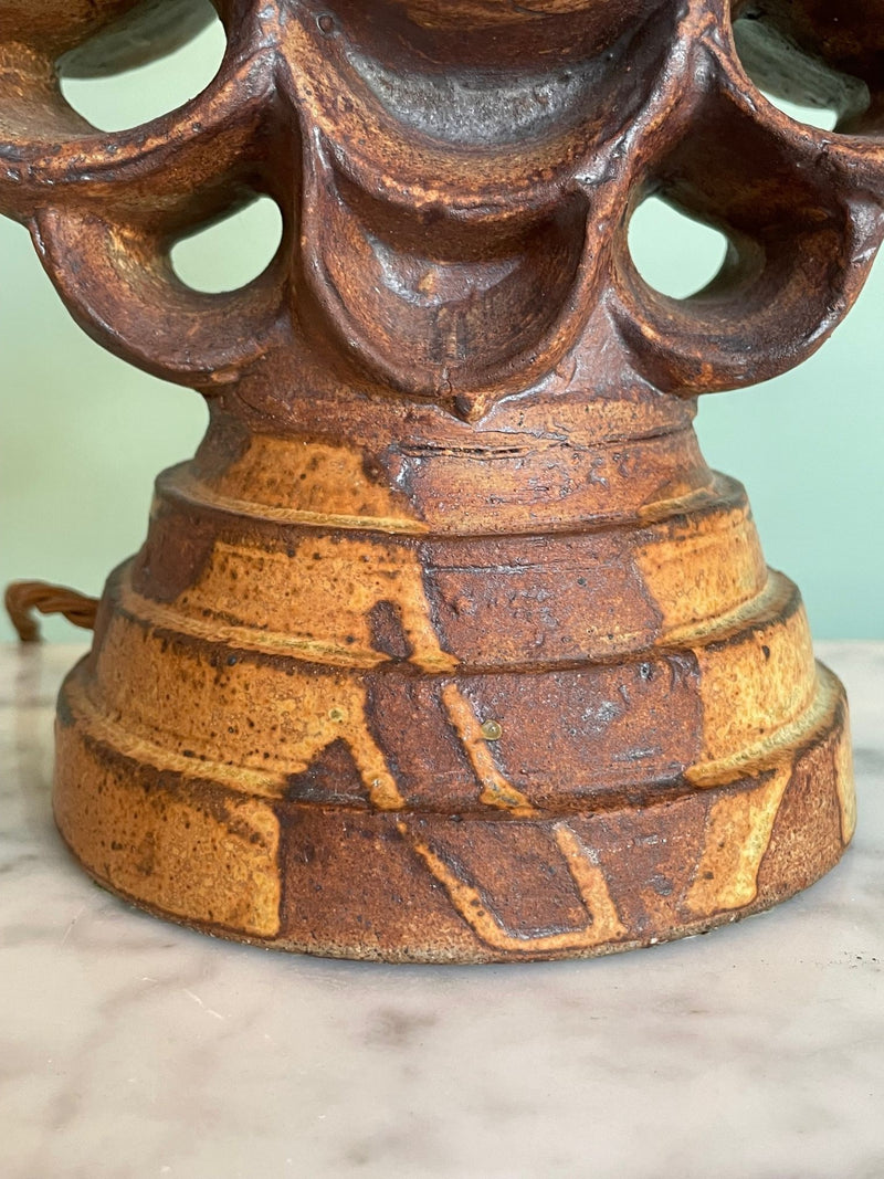Mid Century Table lamp studio pottery by Bernard Rooke - Mid Century Lighting 