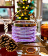 A Murano purple glass ribbed ice bucket “Onda” by Sergio Asti for Amolfo di Cambio