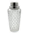 A 1930s Art Deco cut crystal and silver plated cocktail shaker by WMF