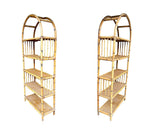 Mid Century Italian Bamboo and Rattan Shelves with Curved Tops - Mid Century Furniture - Ed Butcher Antiques Shop London