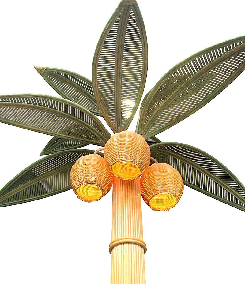 Large Bamboo Palm Tree Floor Lamp - Ed Butcher Antiques Shop London