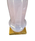 A pair of large large lavender and green Murano opaline lamps by Cenedese
