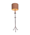 Mid century floor lamp Spanish wrought iron with bespoke linen shade - Mid Century Lighting