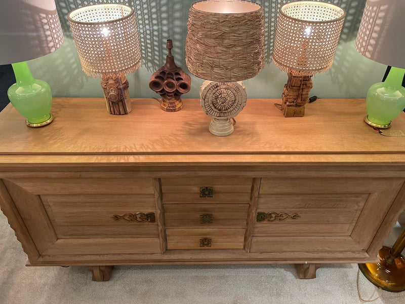 Art Deco French Bleached Oak Sideboard in the style of Gaston Poisson - Antique Furniture - Art Deco Sideboard - Ed Butcher Antiques Shop London