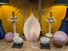A pair of Italian ceramic 1970s palm tree lamps for lighting company Leola