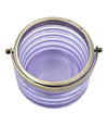 A Murano purple glass ribbed ice bucket “Onda” by Sergio Asti for Amolfo di Cambio
