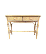 An Italian 1970s Bamboo console dressing table by Vivai Del Sud
