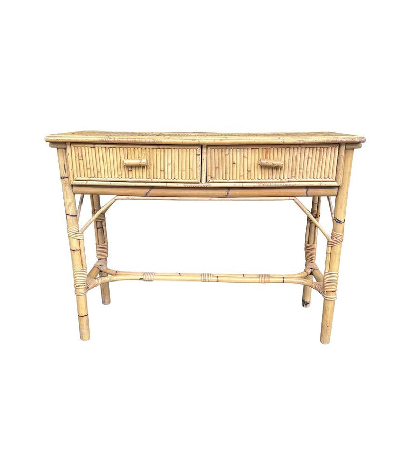 An Italian 1970s Bamboo console dressing table by Vivai Del Sud