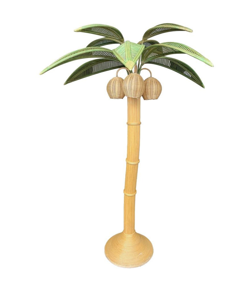 Large Bamboo Palm Tree Floor Lamp - Ed Butcher Antiques Shop London