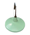 An Italian 1950s Stilnovo brass extendable telescopic wall light with green stitched leather arm
