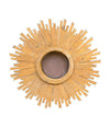 A large 1940s French carved wood gilt sunburst mirror