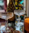 A set of six 1940s Val Saint Lambert "Cordoba" crystal cocktail / champagne coupes