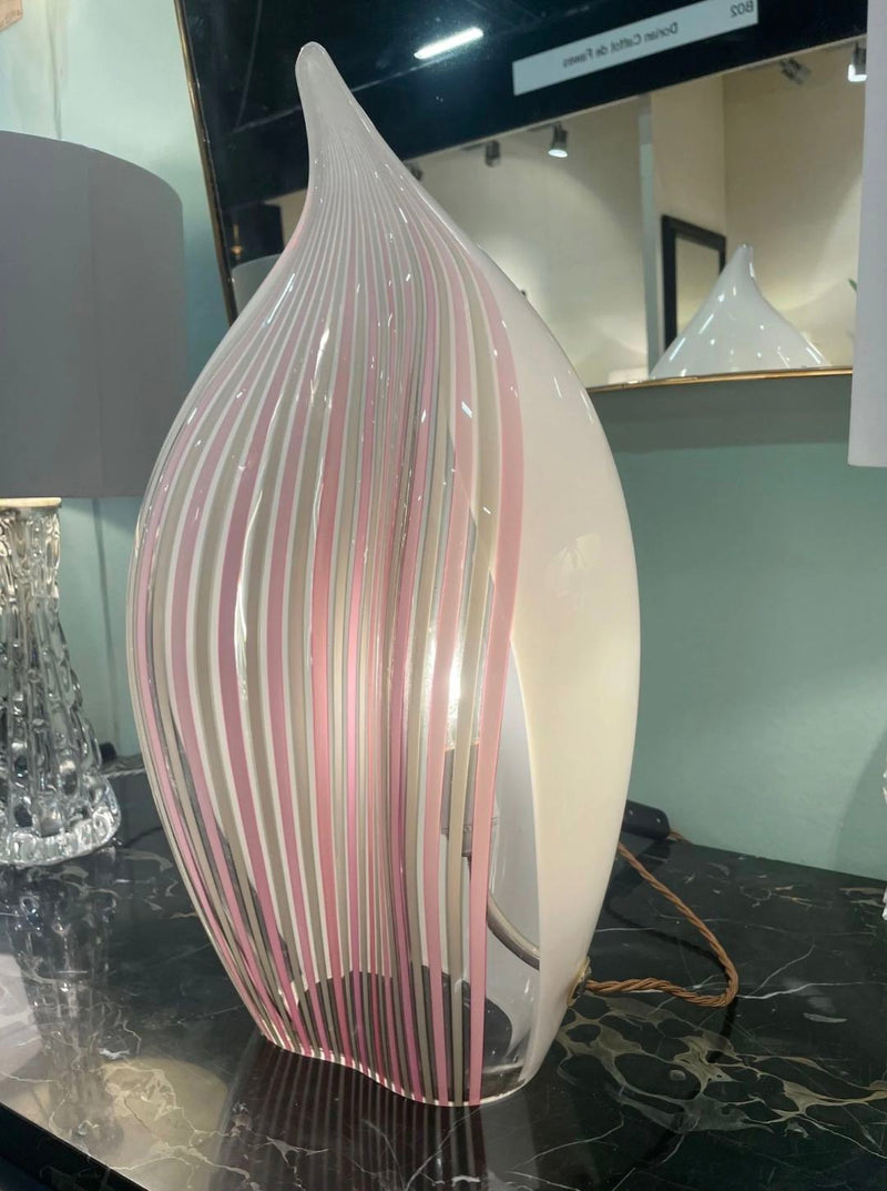 A rare Murano glass tear drop shaped, sculptural lamp by glass "Maestro" Lino Tagliapietra for La Murrina