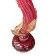 A wonderful pair of 1940s red Murano dolphin lamps by Barovier & Toso