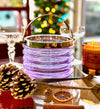A Murano purple glass ribbed ice bucket “Onda” by Sergio Asti for Amolfo di Cambio