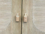 An Italian 1970s pencil reed bamboo, two doors, cabinet by Vivai Del Sud