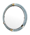 A large 1940s circular Murano glass and brass mirror by Barovier and Toso
