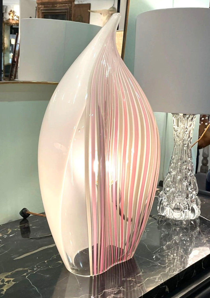 A rare Murano glass tear drop shaped, sculptural lamp by glass "Maestro" Lino Tagliapietra for La Murrina