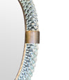 Mid century mirror Murano glass and brass circular by Barovier and Toso 1940s