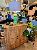Mid Century bamboo cabinet French Riviera split cane by Audoux and Minet - Mid Century Furniture London