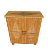 Mid Century bamboo cabinet French Riviera split cane by Audoux and Minet - Mid Century Furniture London