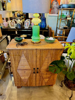 Mid Century bamboo cabinet French Riviera split cane by Audoux and Minet - Mid Century Furniture London