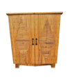 Mid Century bamboo cabinet French Riviera split cane by Audoux and Minet - Mid Century Furniture London
