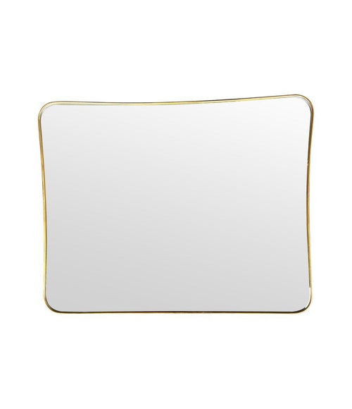Mid century mirror brass framed Italian 1950s