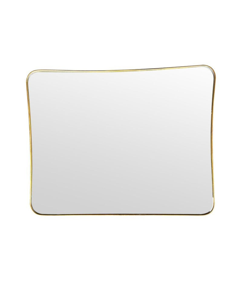 Mid century mirror brass framed Italian 1950s