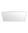 Mid Century mirror Italian brass framed 1950s with curved corners