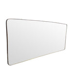 Mid Century mirror Italian brass framed 1950s with curved corners