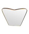Mid Century mirror brass framed Italian with shaped top - 1950s