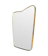 Mid Century mirror brass framed Italian with shaped top - 1950s