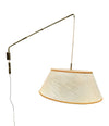 Mid century wall lights telescopic solid brass with counter weight switch Italian 1950s