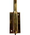 Mid century wall lights telescopic solid brass with counter weight switch Italian 1950s