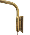 Mid century wall lights telescopic solid brass with counter weight switch Italian 1950s