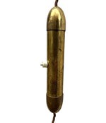 Mid century wall lights telescopic solid brass with counter weight switch Italian 1950s