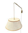 Mid century wall lights telescopic solid brass with counter weight switch Italian 1950s