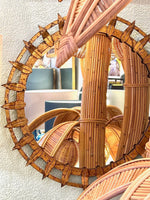 Mid century sunburst mirror - gilt wrought iron circular - 1950s - Spanish