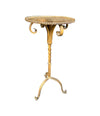 Mid century side table martini table wrought iron gilt metal Spanish 1950s