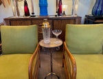 Mid century side table martini table wrought iron gilt metal Spanish 1950s