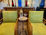 Mid century side table martini table wrought iron gilt metal Spanish 1950s