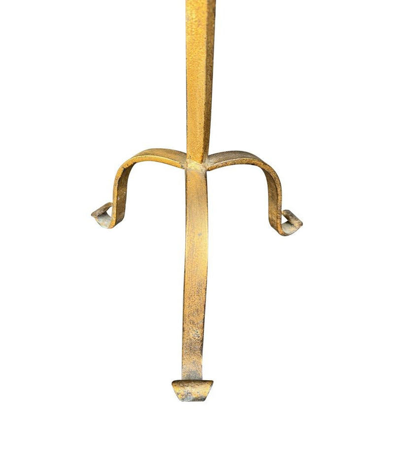 Mid century side table martini table wrought iron gilt metal Spanish 1950s